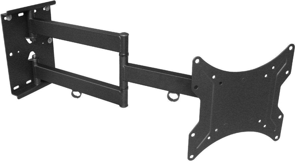Universele tv-muurbeugel voor 16-55 inch - Draaibaar, kantelbaar, uitschuifbaar tot 65 cm - beugel voor LED LCD OLED tv's - VESA 100 200 zwart Model: L22B