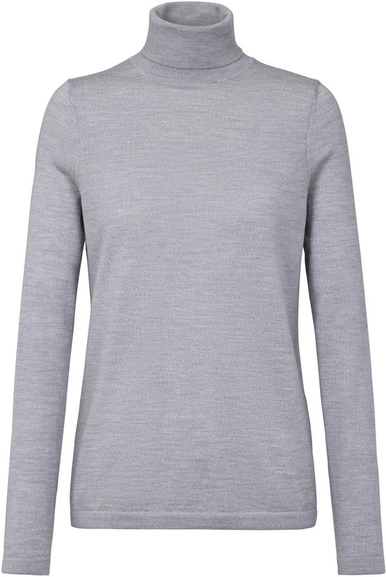 Pull à col roulé FALKE Favorites X-Fine en laine douce et chaude pour femme, gris - taille M