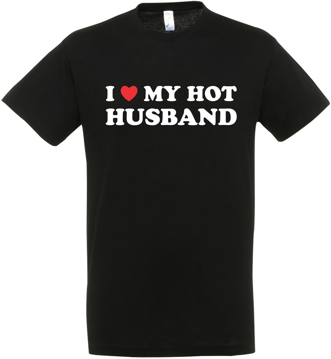 I Love My Hot Husband T-shirt - Heren Dames Unisex - cadeau - Grappige T-shirt’s - Origineel Cadeau - Zwart - Funny - Grappig - Maat XL