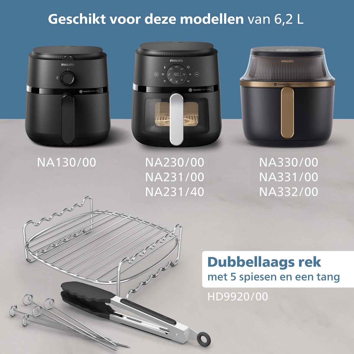 Philips Accessoire voor Airfryer 6,2 l, 8,3 l en 9 l — afbeelding 7