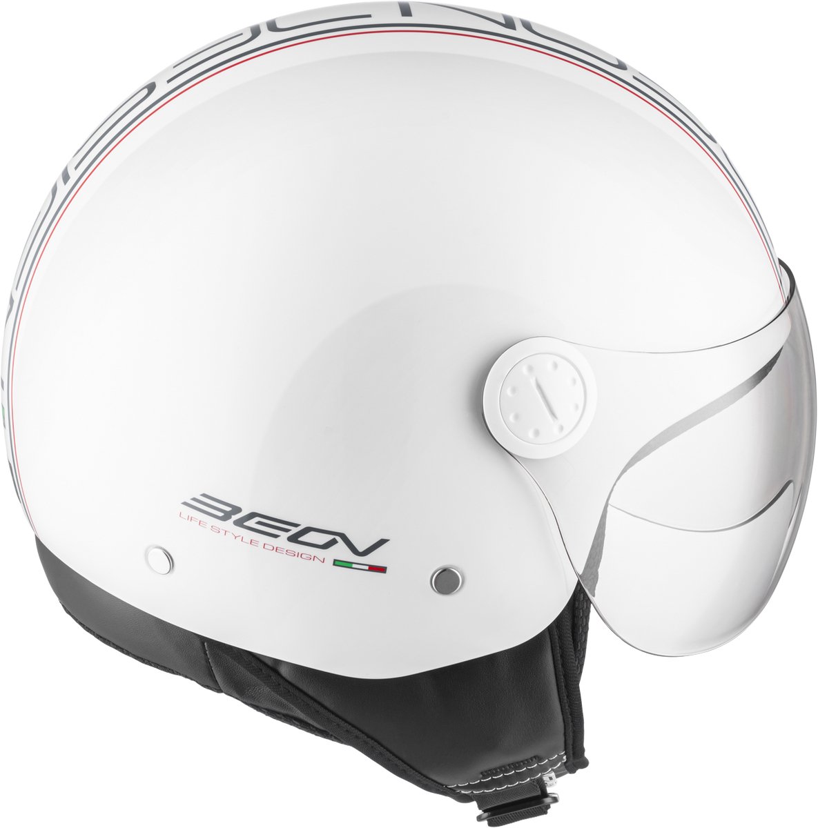 BEON Design Scooterhelm - Wit - M - Jethelm met Vizier - Motorhelm - Geschikt voor Vespa, Scooter, Brommer, Motor en Snorfiets – foto 3