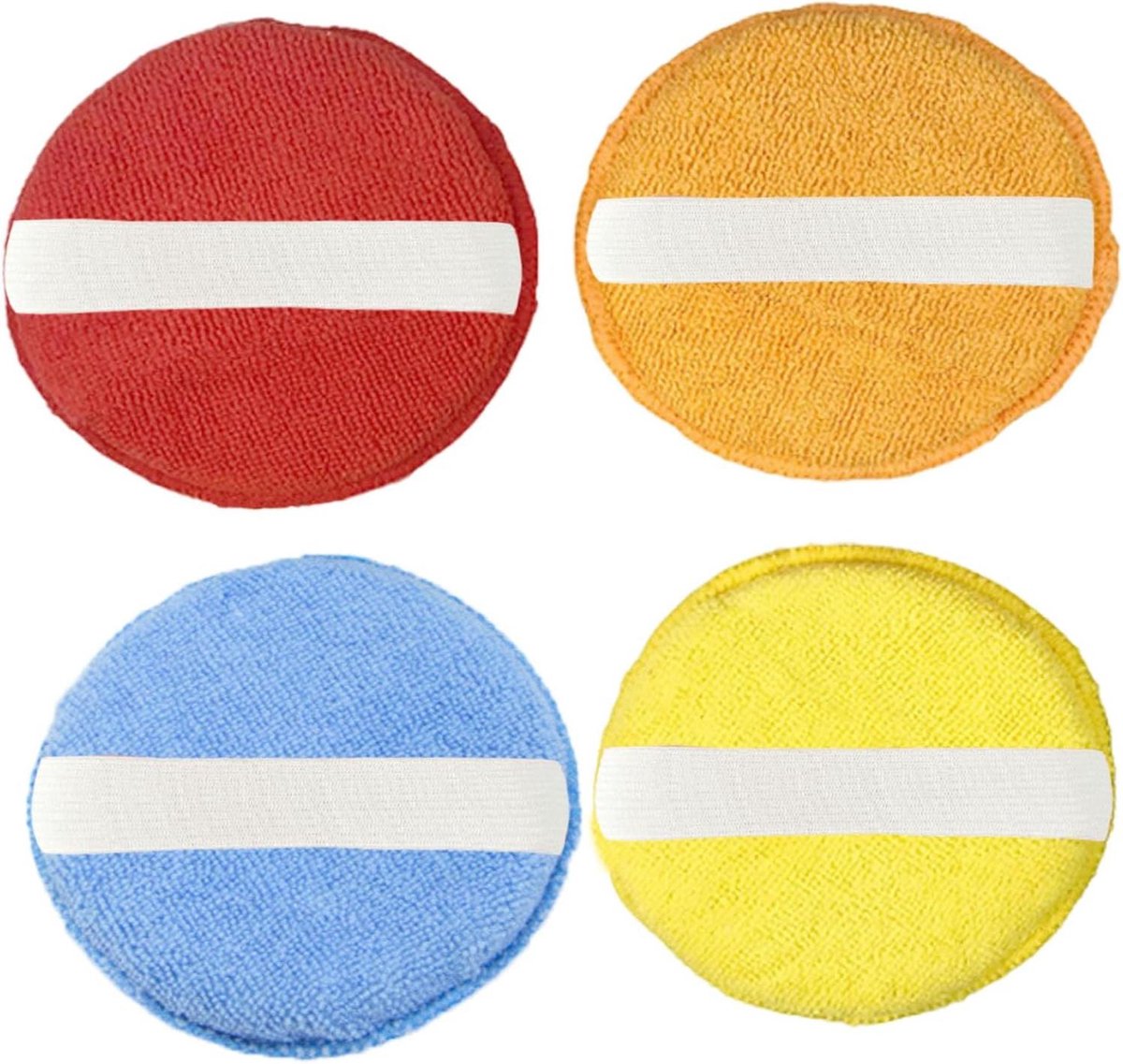 Allecto Plus - Microvezel handpolijstspons voor lakreiniging auto en motor - 4 stuks - 120 x 25 mm