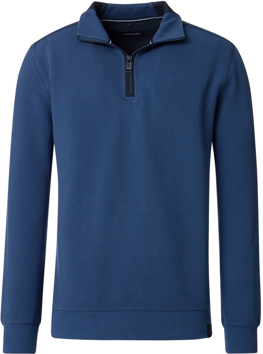 Casa Moda Half Zip Sweat Dark Indigo - Maat L - Heren