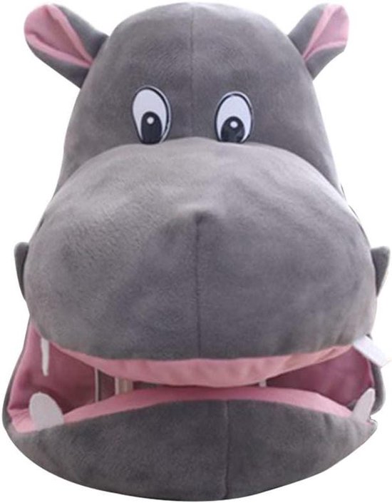 Allecto Plus - Realistische nijlpaard hoed instelbaar - grappige kleding accessoires - schattige pet voor party - foto rekwisieten - feestelijke decoratie - unieke hoofddeksel met zoekwoorden toegevoegd.