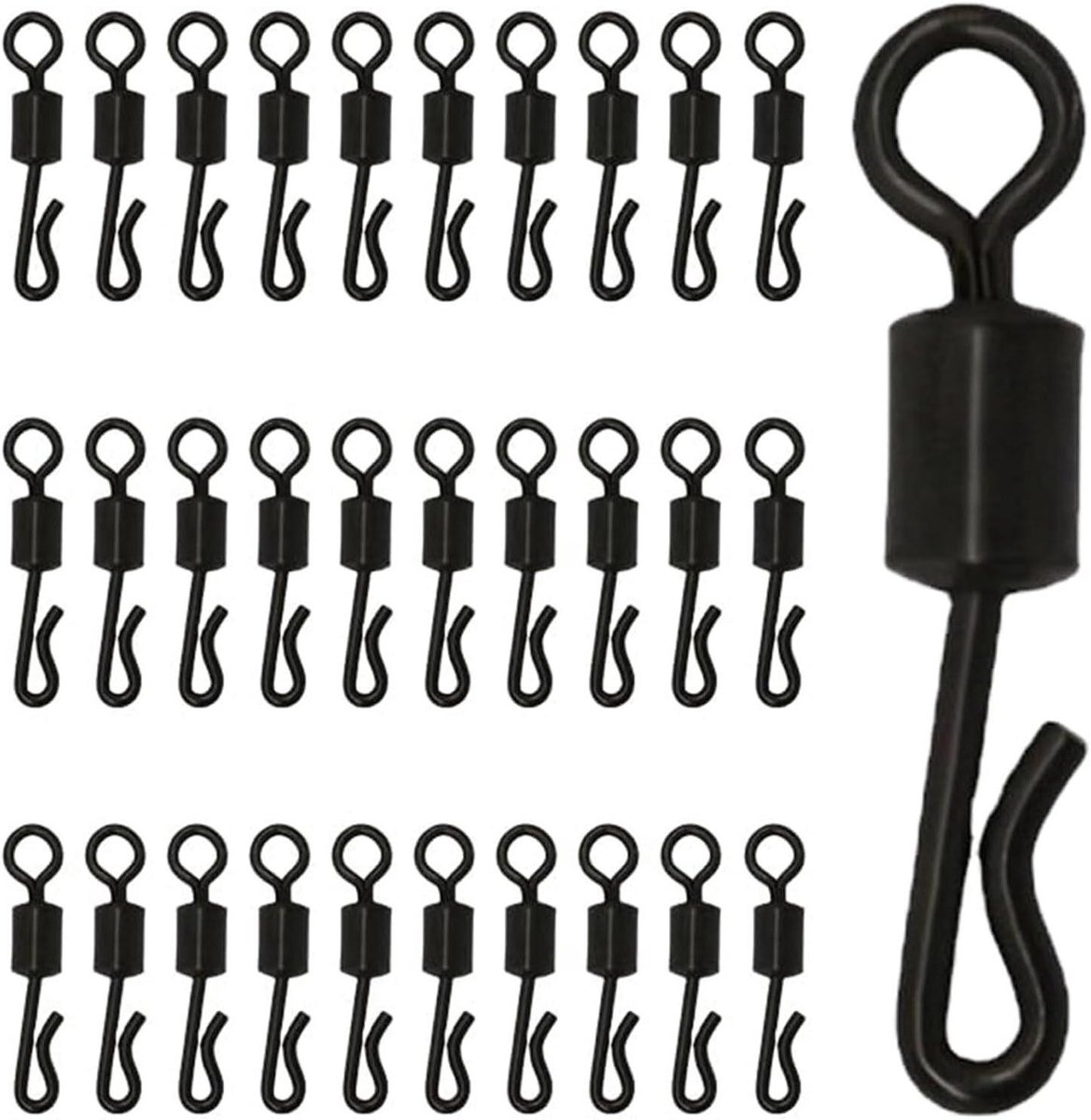 Allecto Plus - 30 stuks snelwissel wartels voor vissen - rollende wartel voor visvangst - essentiële visaccessoire voor vissers