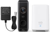 eufy Video Deurbell Dual 2 Pro met HomeBase 2 - 2K-resolutie - Doorbell - dubbele camera's - pakketdetectie - gezichtsherkenning - draadloze installatie + Hoogwaardige AC/AC Adapter – met 6 meter kabel