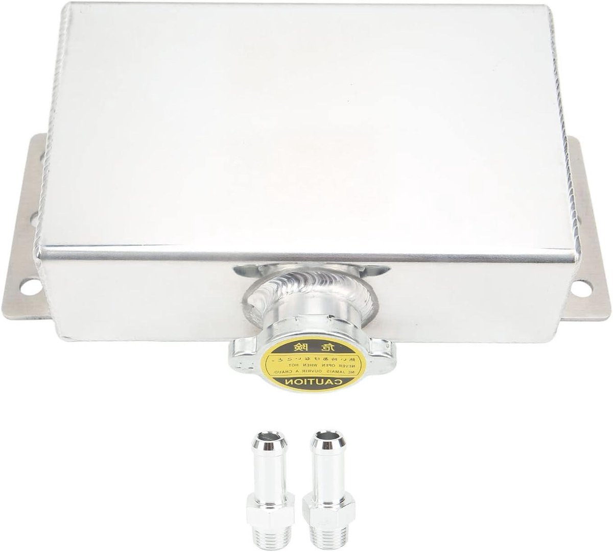 Allecto Plus - Koelvloeistof Reservoir Tank 1L Aluminium voor Auto - Universeel Expansie Reservoir - Inbouwen - Geschikt voor alle auto's