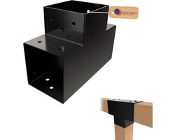 GEZU IMPEX Paalverbinder T 71x71 mm Zwart
