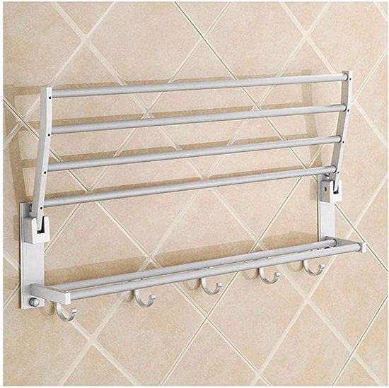 Badkamer Dubbele Handdoekstang Rails, RVS Handdoekstang Rek 40cm-80cm