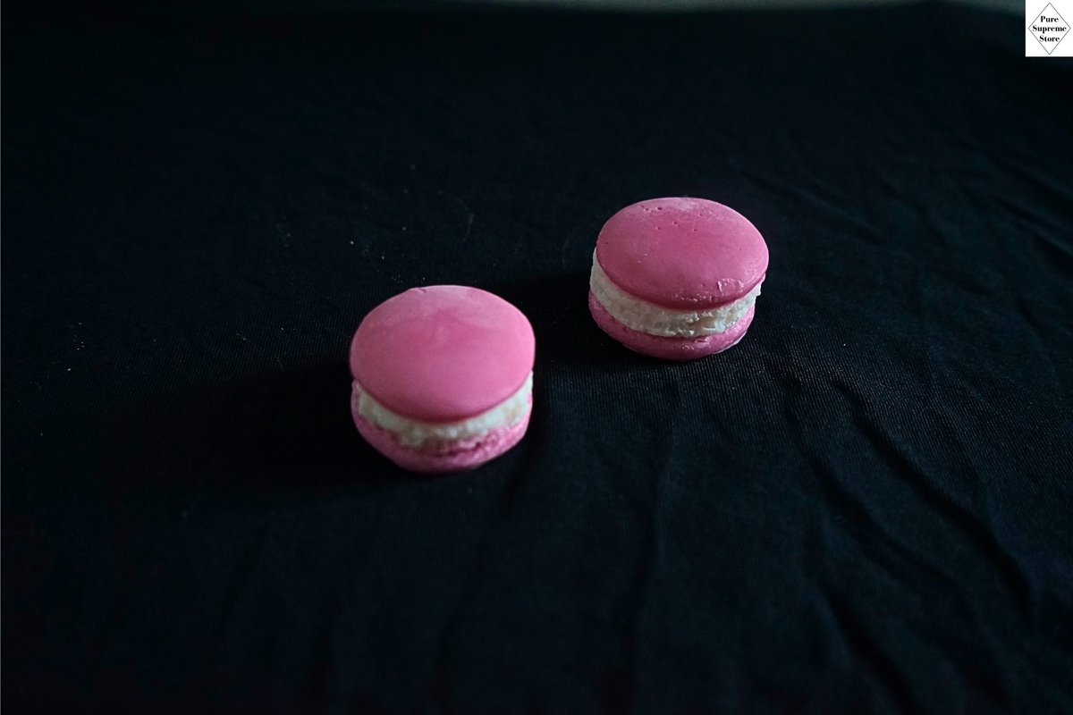 Wax melts macarons | Strawberry & Rhubarb | Handgemaakt | 3 macarons