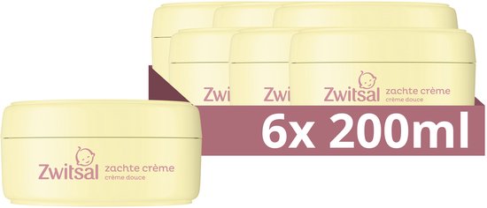 Zwitsal - Zachte Crème- Baby - 6 x 200 ml