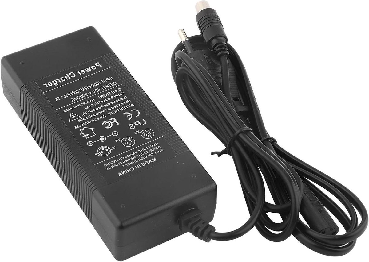 E-scooterlader - Vervanging voor elektrische scooter - Adapter voor lader 42V 2A - 220V (EU-stekker) - Snelladen - Duurzaam