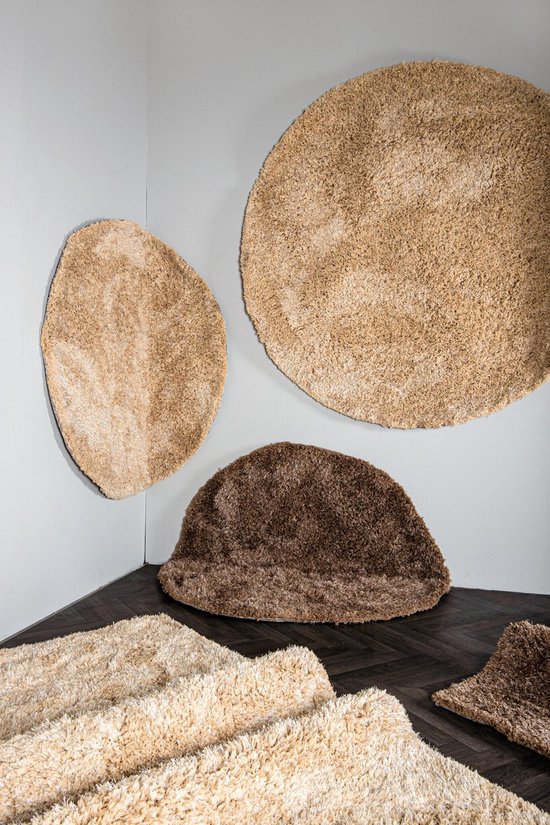 PTMD Jups Tapis tissé à la main en polyester marron S