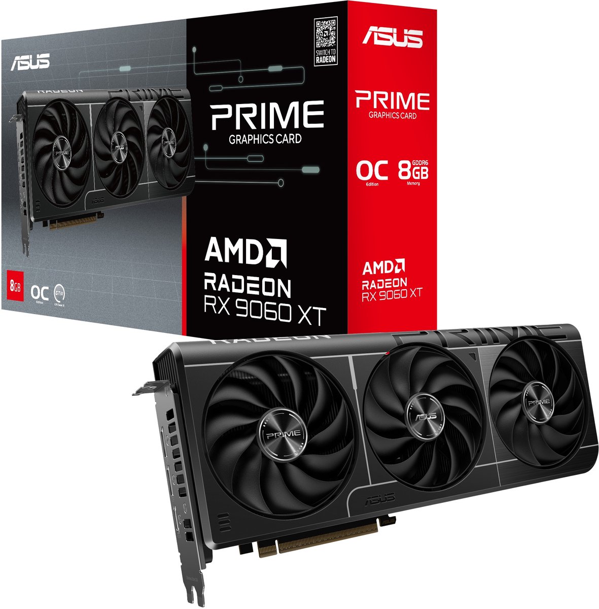 ASUS PRIME Radeon RX 9060 XT OC 8GB grafische kaart