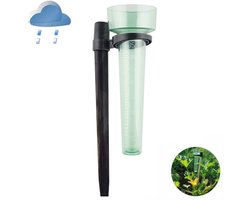 Regenmeter op stokhouder - Regenmeter - Neerslagmeter - Regenmeter Buiten - Verwijderbaar Regenmeters - Weerstation - Transparant - 24 cm - Kunststof - Nauwkeurige meting - Weerbestendig - Voor Akkers / Tuin / Landbouw - Met Weegschalen - 35ml