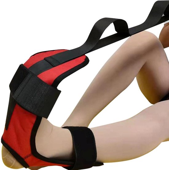 Yoga Stretching Strap - Beenstrekkerband - Fascia Stretcher - Unisex - Verlichting van Plantaire Fasciitis - Geschikt voor Fysiotherapie, Verlichting van Plantaire Fasciitis, Pilates, Dans, Gymnastiek - Rood — afbeelding 4