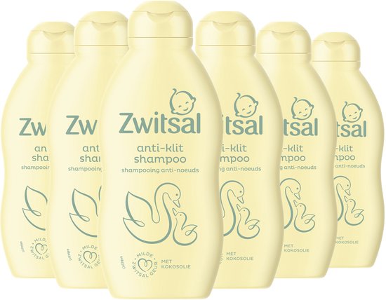 Zwitsal Anti-Klit Shampoo - Baby - prikt niet in de oogjes en helpt het babyhuidje te beschermen - 6 x 200 ml