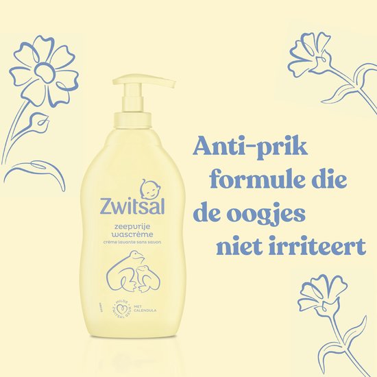 Zwitsal Zeepvrije Wascrème - Baby - helpt de natuurlijke huidbarrière te beschermen - 6 x 400 ml van Zwitsal — afbeelding 3