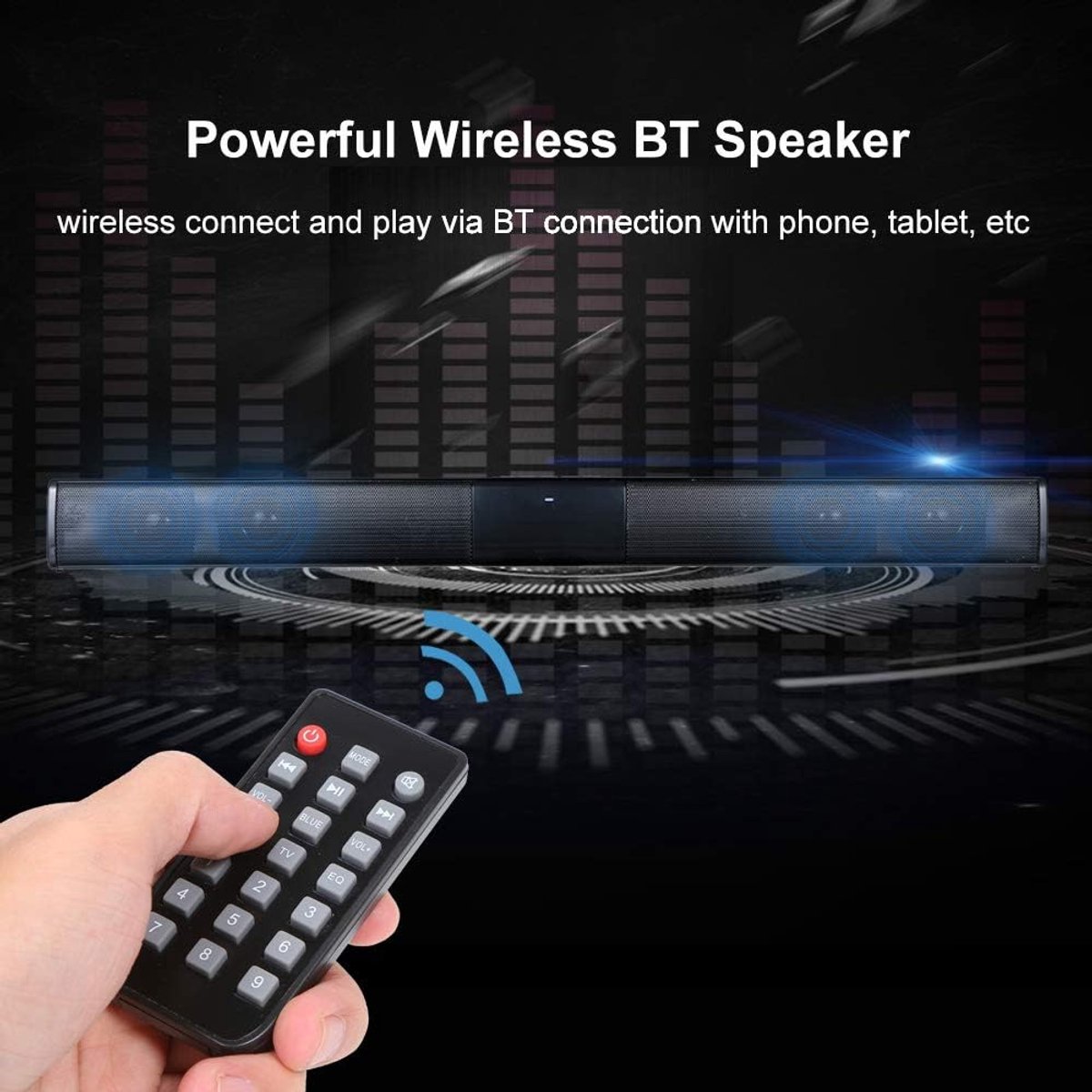 Afbeelding 2 van Soundbars Voor TV - Alles In Één - 3D Surround Sound - Bluetooth - Met Afstandsbediening - Film/Muziek/Nieuws/Mode - Soundbar - Box - Speaker - Soundbar Voor TV - Soundbars - Soundbar Geschikt Voor TV - Compact Model - Werkt Op Alle TV's