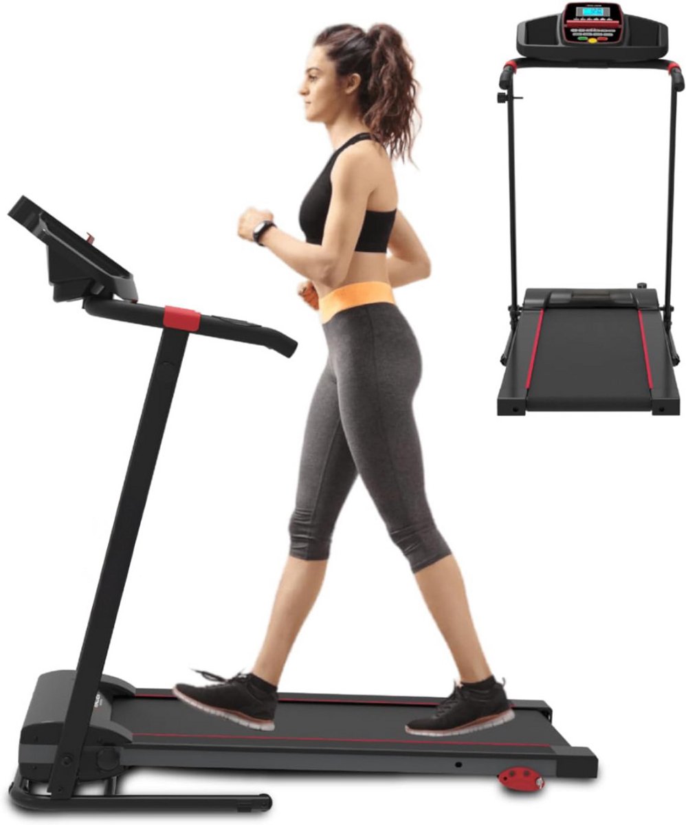 CLVP® Loopband Inklapbaar - Hometrainer Elektrisch - Walking Pad Fitness - Zwart