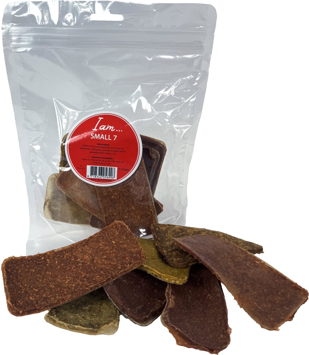 Hondensnacks I AM - Buffelhuid Kleine Hondensnacks - 7 Stuks