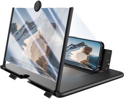 Avizar 12-inch 3D-schermversterker voor smartphones, opvouwbare HD-lens, Zwart
