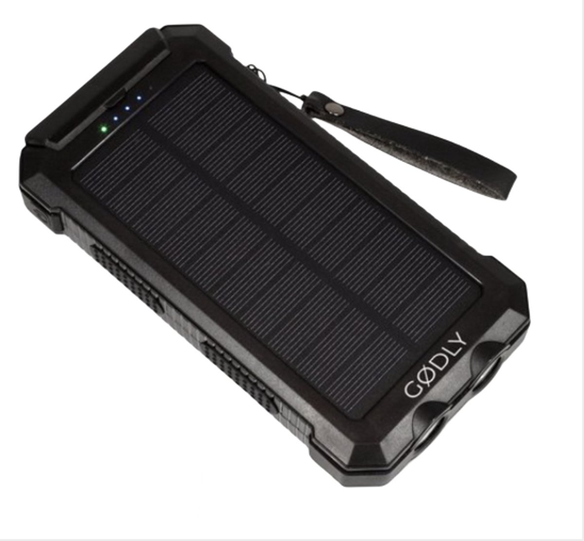 GØDLY® - Solar Powerbank - Solar Charger - Powerbank Zonneenergie - 33000 mAh Wireless Charger - Iphone en Samsung - met ingebouwde USB C Micro USB en Lightning kabels - Noodpakket - *Draadloos Quick Charge Functie!* - 2023 Model