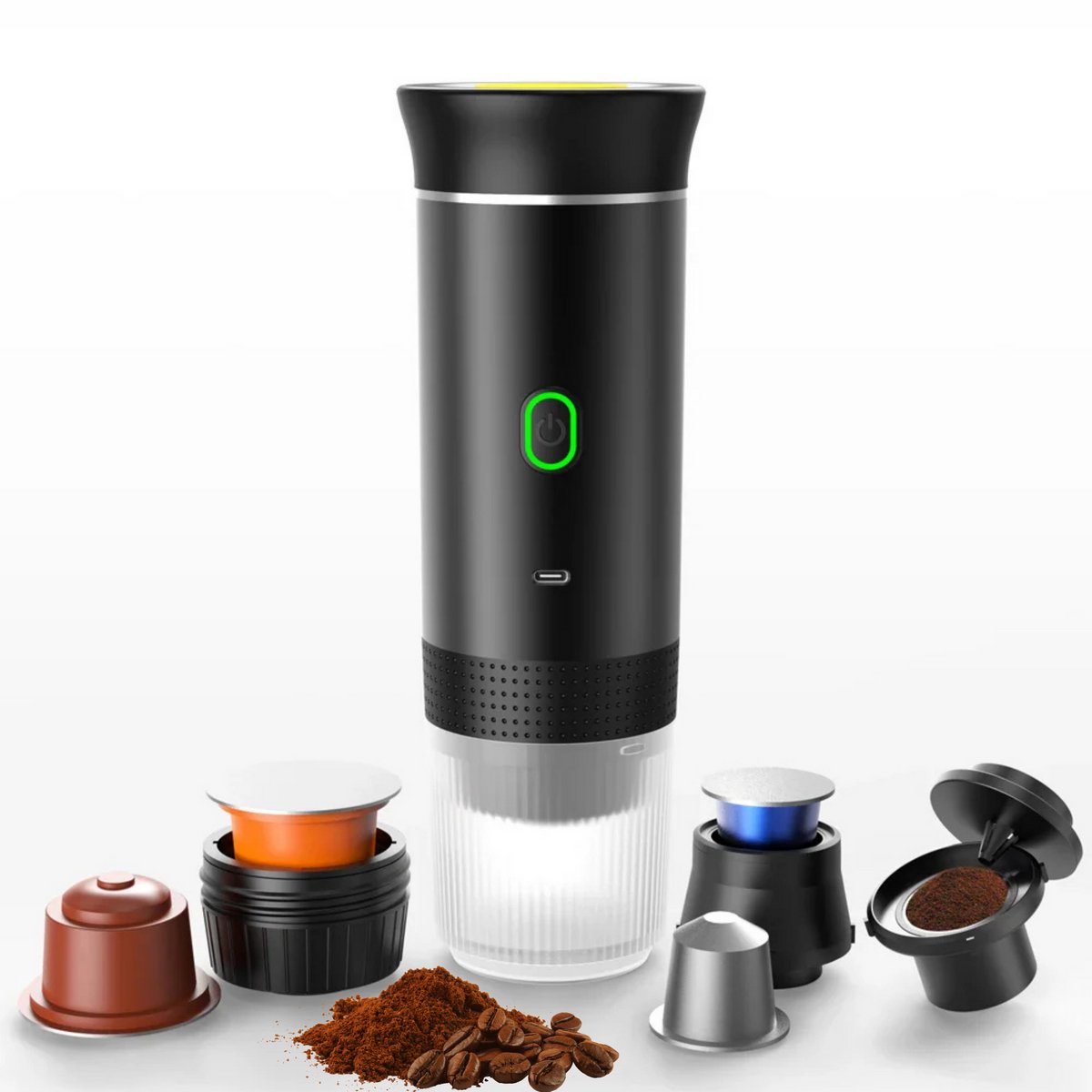 Klikkopers® - Draagbare koffiemachine 3 in 1 - 120 ML Oplaadbaar - Draagbaar koffiezetapparaat - Camping gadget
