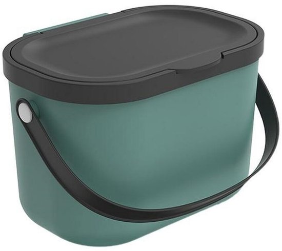 Rotho - Poubelle - Seau à compost - poubelle organique - 3,2 L - vert albula