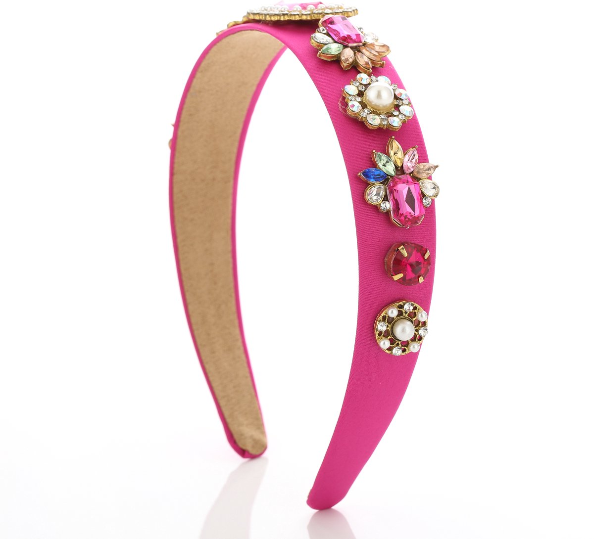Haardiadeem - Fushia - Donkerroze - Parels Strass en stenen - cadeau tip