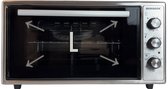 Merkador L Vrijstaande Oven - 50 Liter - 2000 Watt - RVS Afwerking - Hetelucht - Gemakkelijk Schoon Te Maken Geëmailleerde Binnenkant