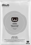 Witte verpakking met het DOWO logo, tekst 'Uw trouwe levenspartner' en 'DOWO maakt uw leven gemakkelijker'.