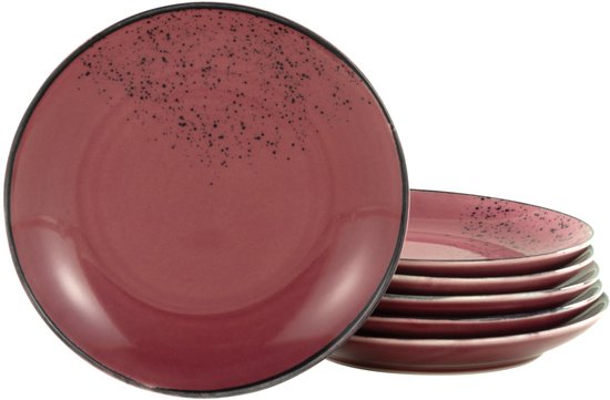 CreaTable, 19428, Serie Crimson, 30-teiliges Geschirrset für 6 Personen
