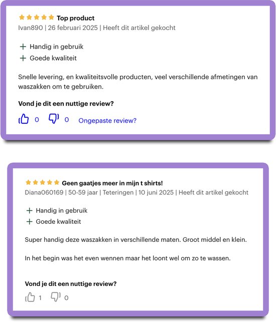 Set de Sacs à linge en boîte – 8 pièces – Filets à linge – Sacs à linge pour le linge – Groot sac à linge – Différentes tailles
