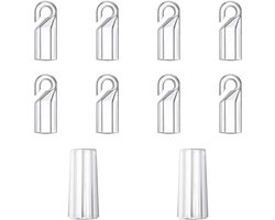 10 Stks Wand Tip Haak Mouw - Clear Plastic Herders Haak - Verticale Blind Wand Vervanging Onderdelen Kit met Haak en Grip voor Blinde Gordijn Opener