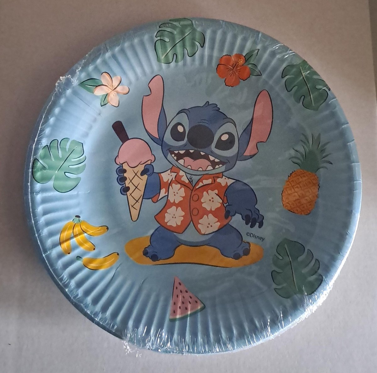 Disney Stitch Papieren Bordjes 20 cm 12 stuks Blauw