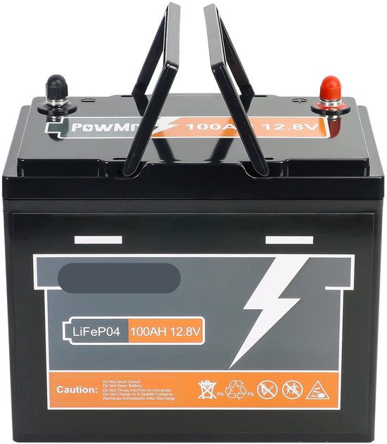 LiFePO4 accu 24 V (25,6 V) 100 Ah LifePO4 batterij, 5000 diepe cycle, oplaadbare lithium-ion fosfaataccu met BMS, voor trolling motor, kinderstep, power wheels, visvinder, outdoor camping