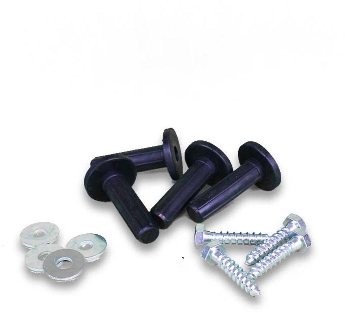 Universeel wandplug - geluidsdemper / trillingsdemper - incl. schroef M8 + carrosseriering (4 stuks) - Airco/warmtepomp toebehoren