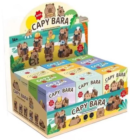 1 set van 400 schattige Capybara-bouwstenen voor volwassenen, doe-het