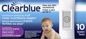 Clearblue ovulatietest met babyillustratie en "10 testen".