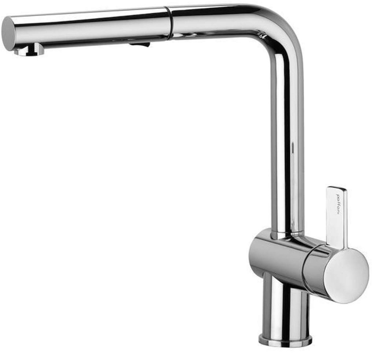 Paffoni Rock - Keukenkraan met uittrekbare handdouche, chroom RO285CR
