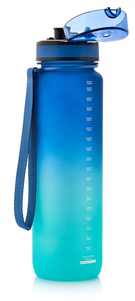 Meteor Sportbidon 1000 ml - Fietsbidon - Sportaccessoire - Blauw/hemelsblauw van Meteor — afbeelding 3