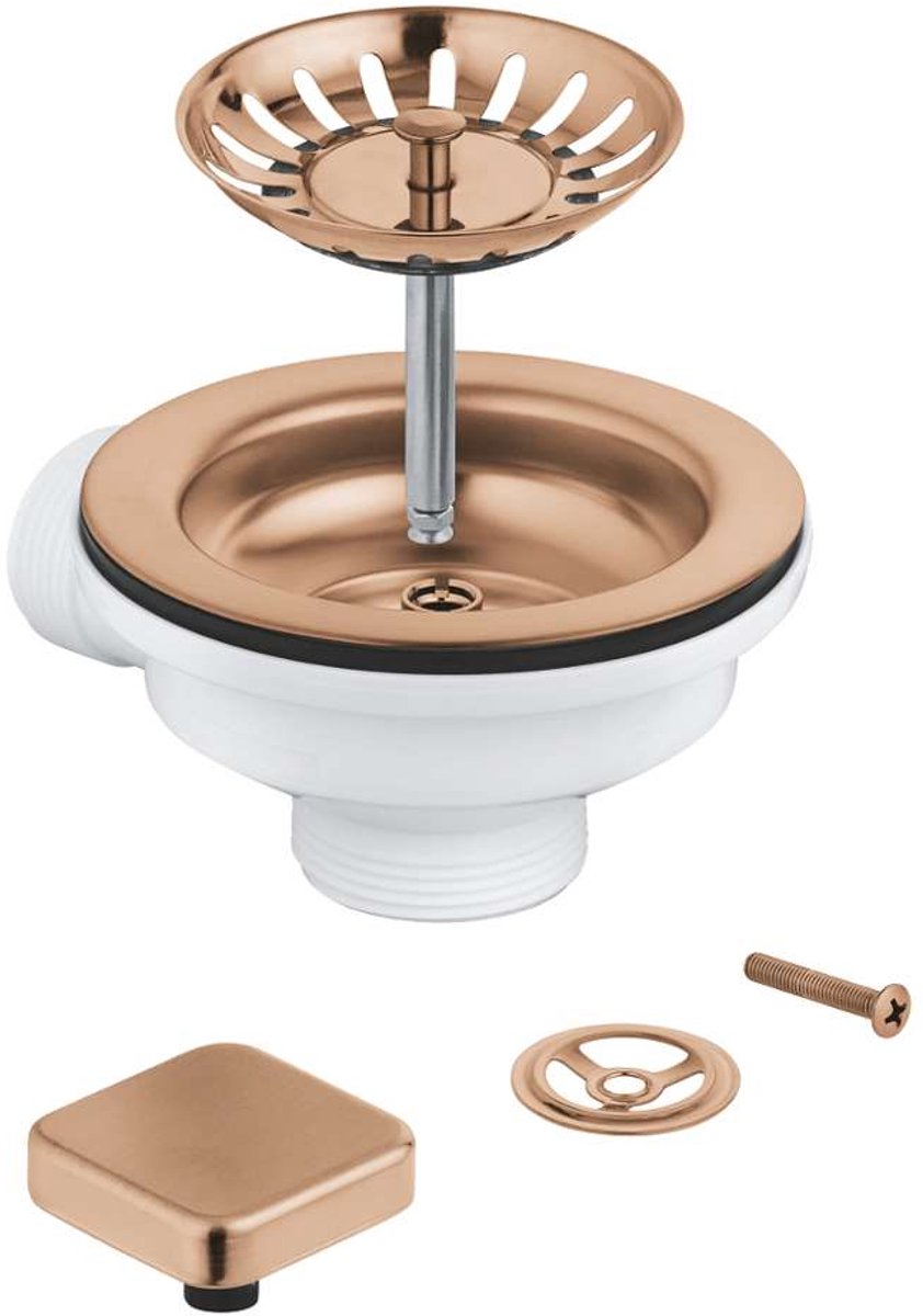 Grohe Afvoergarnituren - Afvoerzeef voor spoelbak met accessoires, geborsteld Warm Sunset 40400DL0