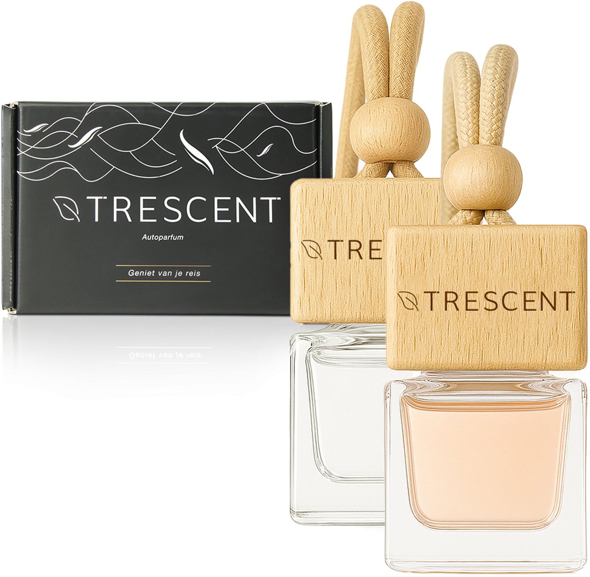 Trescent Natuurlijke Autoparfum Set 'Tropical & Juicy Apple' | Auto Geurtjes 2x10 ml | Auto-geurtjes Natuurlijk