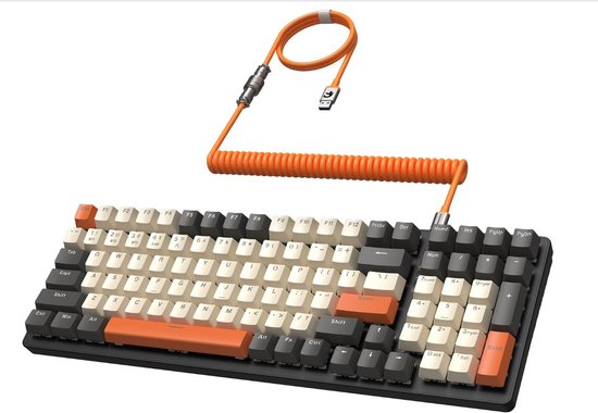 Coopi - K6 Pro Mechanisch Gaming Toetsenbord - 96% Layout-Tri-Mode Draadloos-RGB-Hot-Swappable-4000mAh - Shimmer Rood Schakelaar