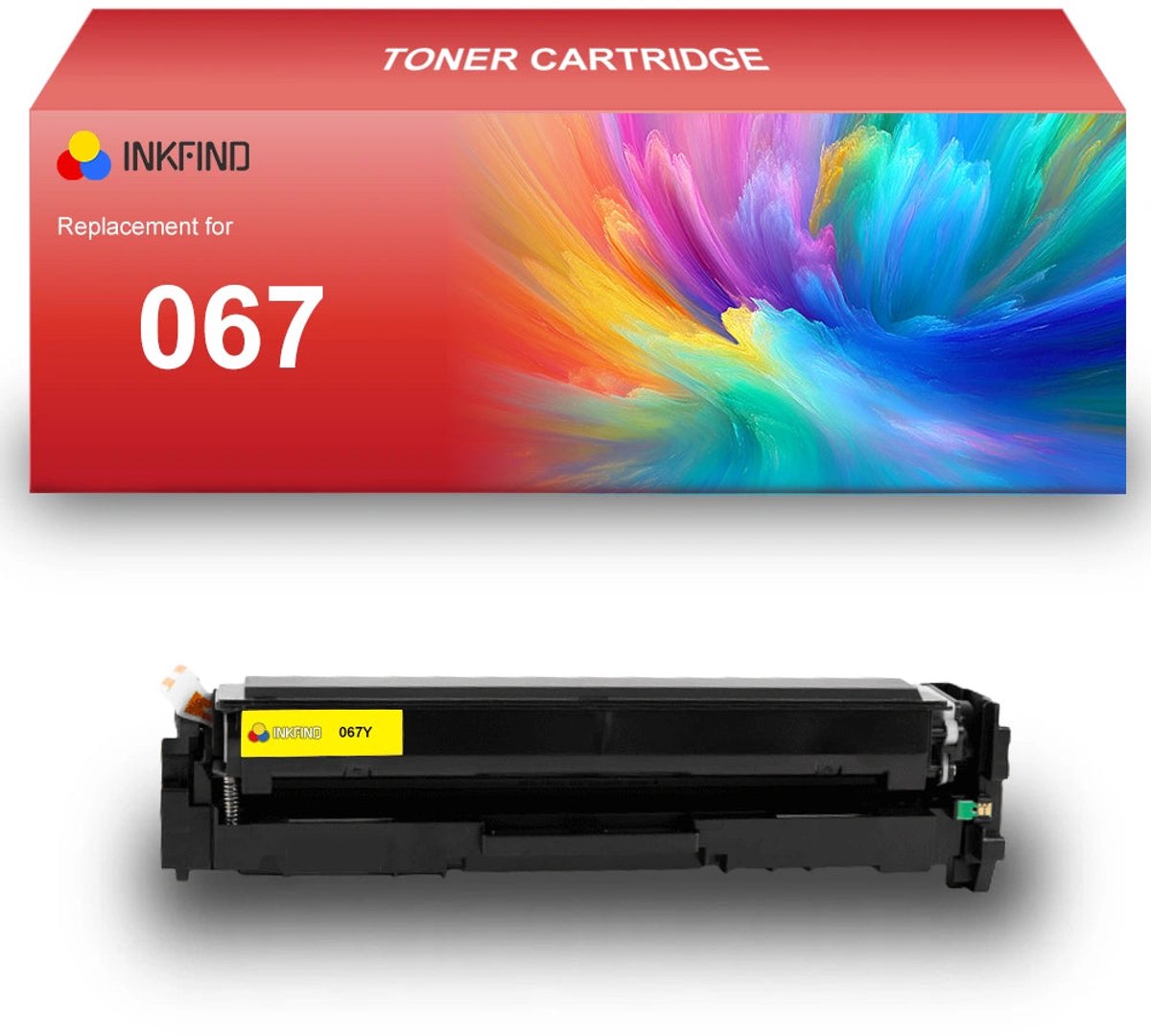 INKFIND 067 Geel tonercartridge compatibel met Canon 067 Geel toner cartridge - 1-pack Geel