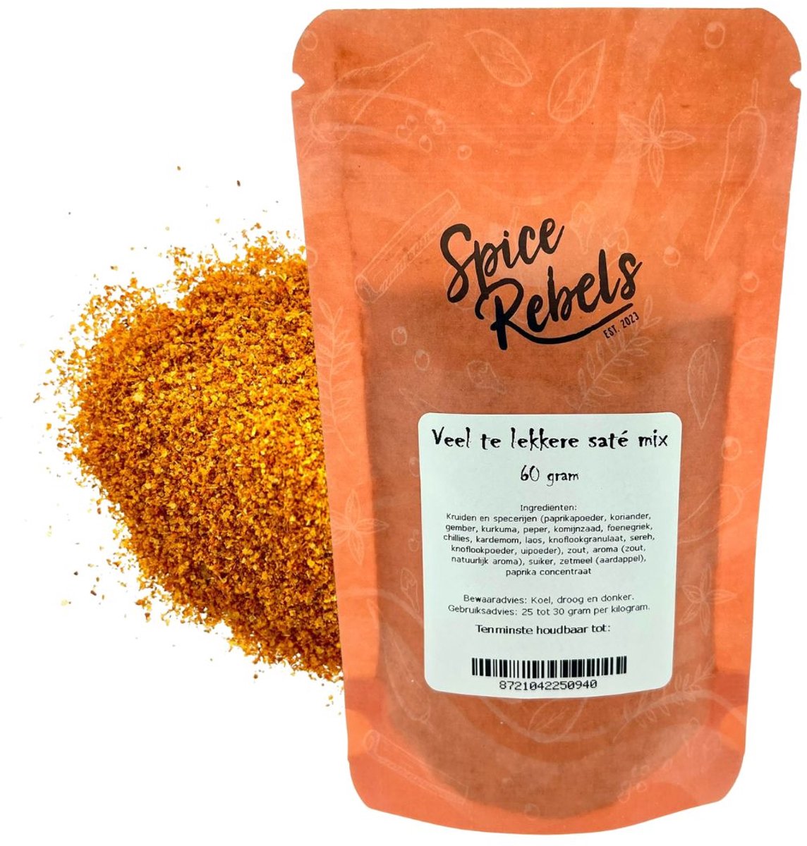 Goedkoopste Spice Rebels - Veel te lekkere saté mix - zak 60 gram - saté kruidenmix