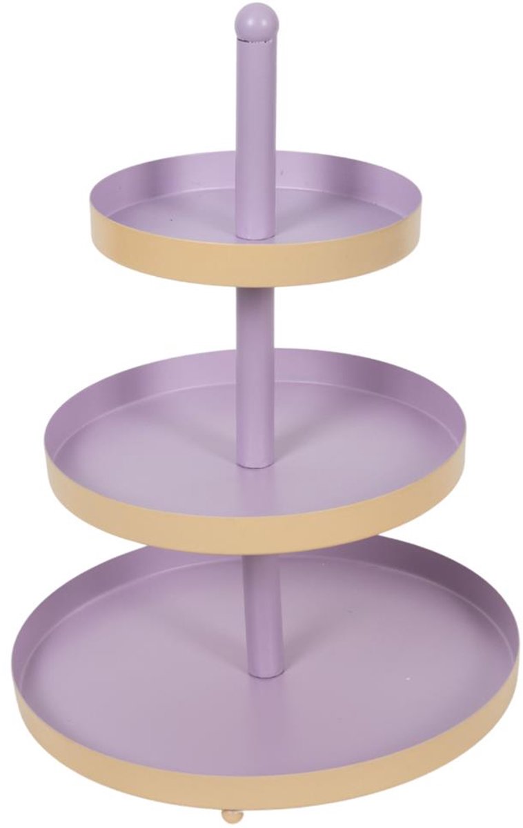 Etagere metaal 3-laags Ø25xh35cm
