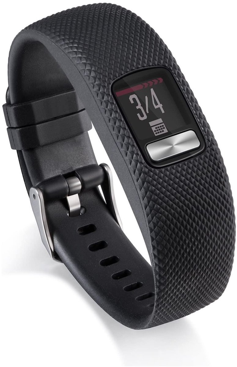 Geschik voor Garmin Vivofit 4 Armband Zwart (L)