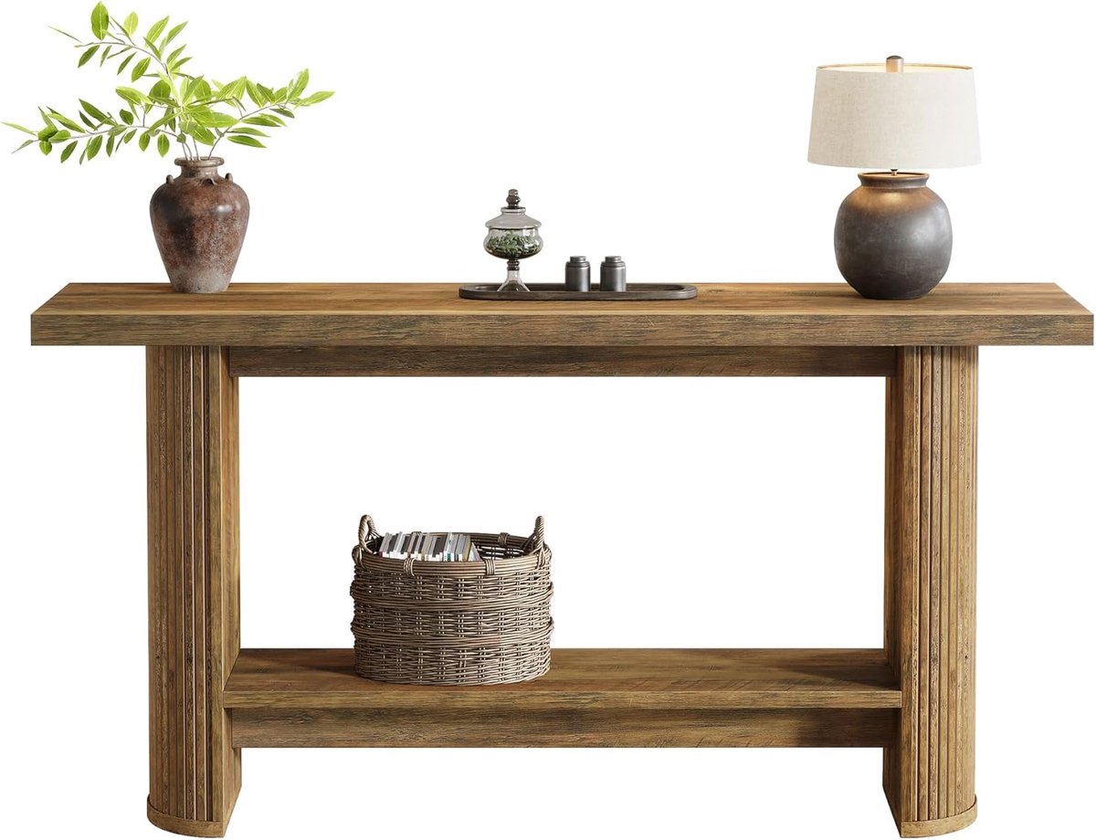 Tribesigns Table Console, Table d'entrée, 140 x 30 x 80 cm, Table d